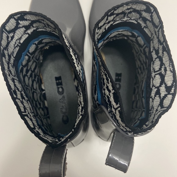 Coach Women's Rivington Logo Ankle Rain Bootie with Monogram size 8 - Picture 5 of 8